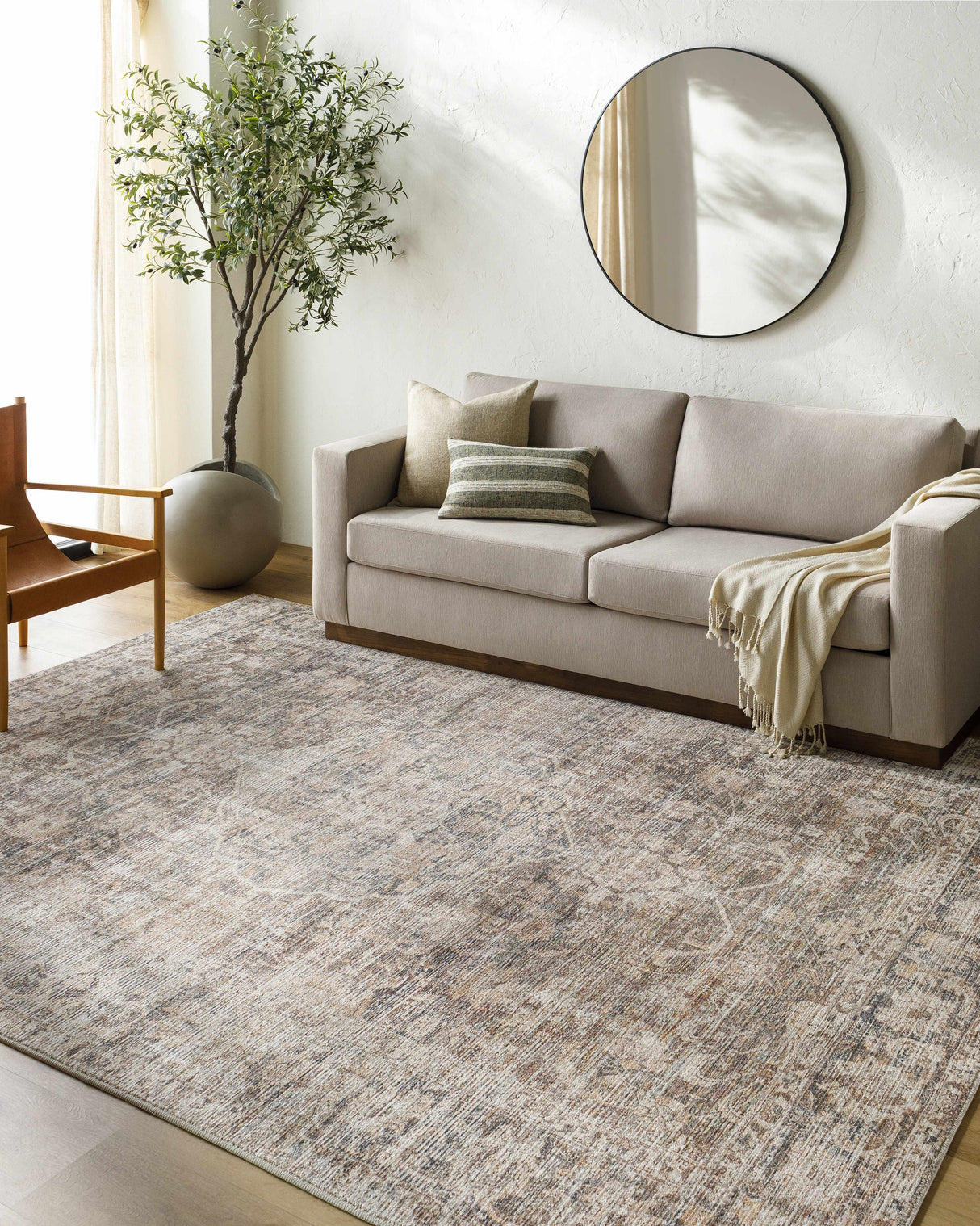 Marlene Medallion Brown Area Rug - Becki Owens x Livabliss