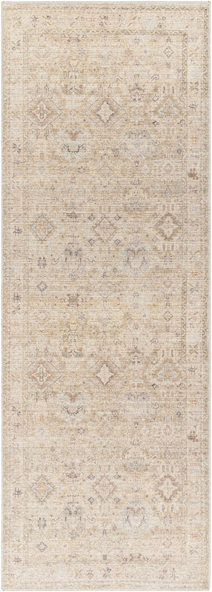Marlene Damask Light Brown Area Rug - Becki Owens x Livabliss