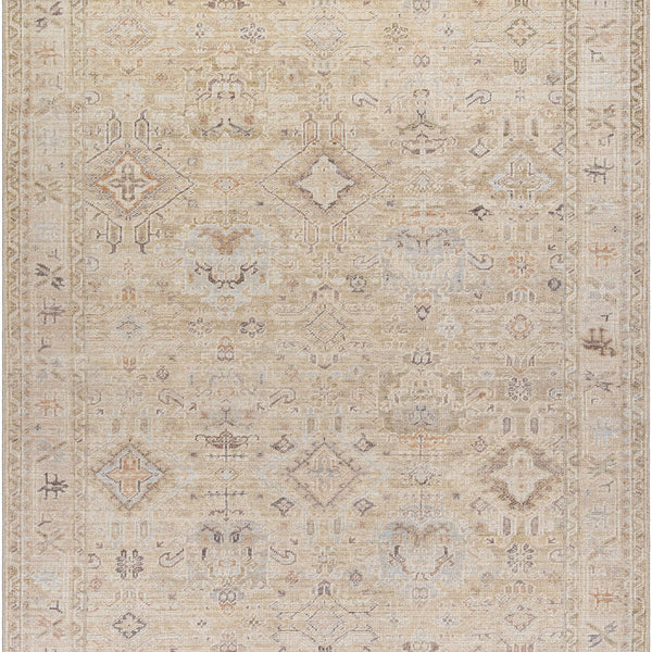 Marlene Damask Light Brown Area Rug - Becki Owens x Livabliss