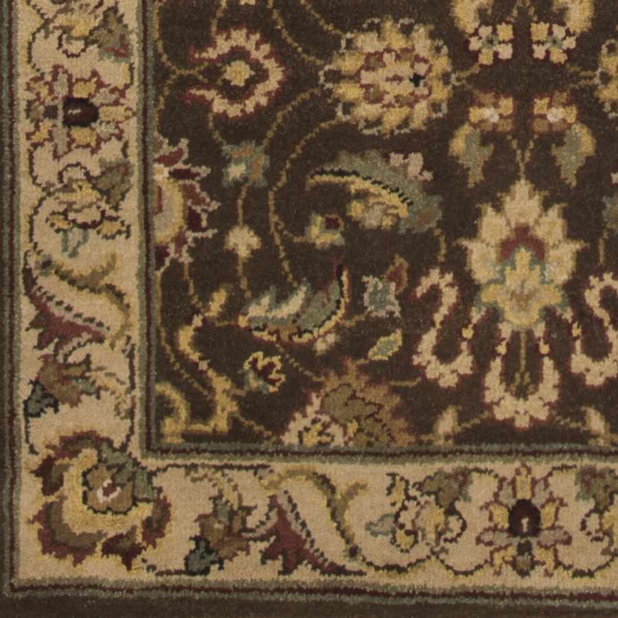 Necia Brown Damask Area Rug - Clearance