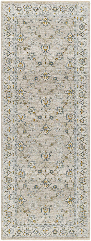 Amaru Cream & Sage Textured Rug with Fringes