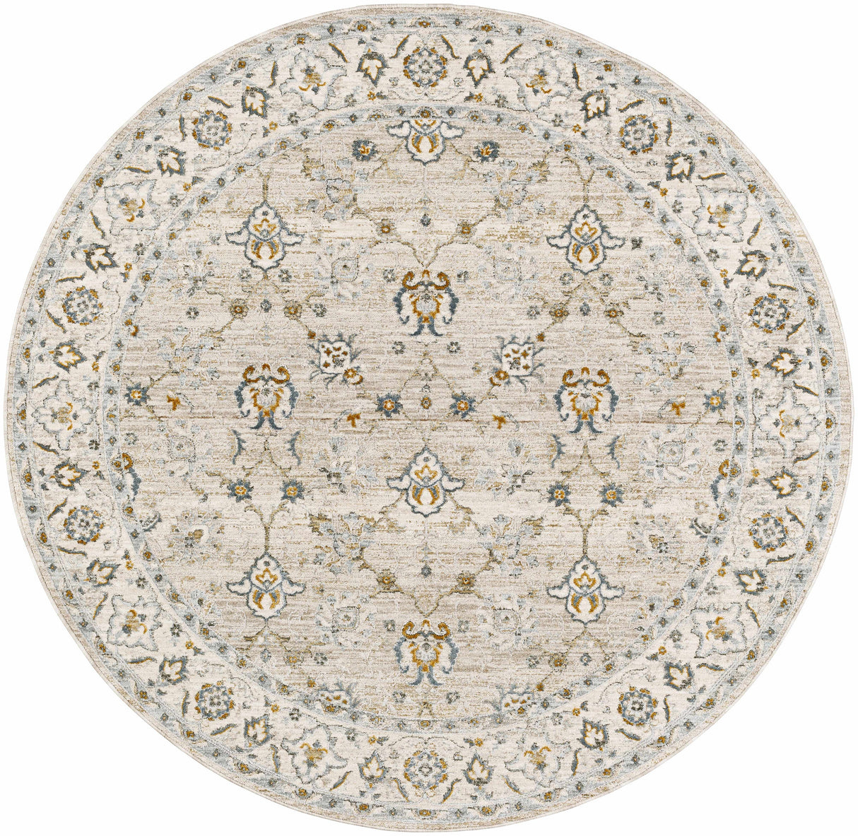 Amaru Cream & Sage Textured Rug with Fringes