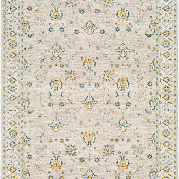 Amaru Cream & Sage Textured Rug with Fringes