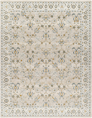 Amaru Cream & Sage Textured Rug with Fringes