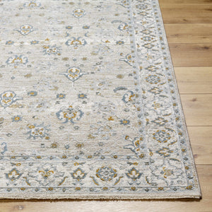 Amaru Cream & Sage Textured Rug with Fringes