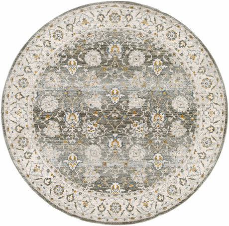 Amaru Green Textured Rug with Fringes