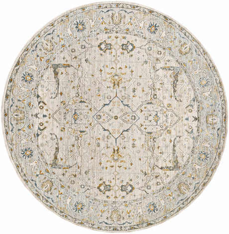 Aviva Off-White Textured Rug with Fringes