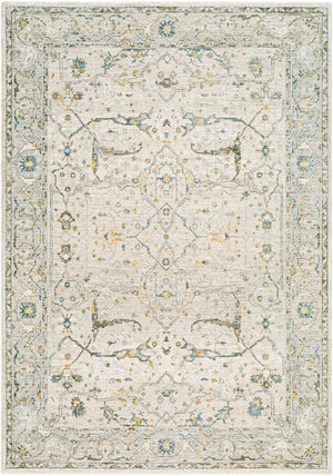 Aviva Off-White Textured Rug with Fringes