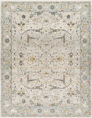 Aviva Off-White Textured Rug with Fringes