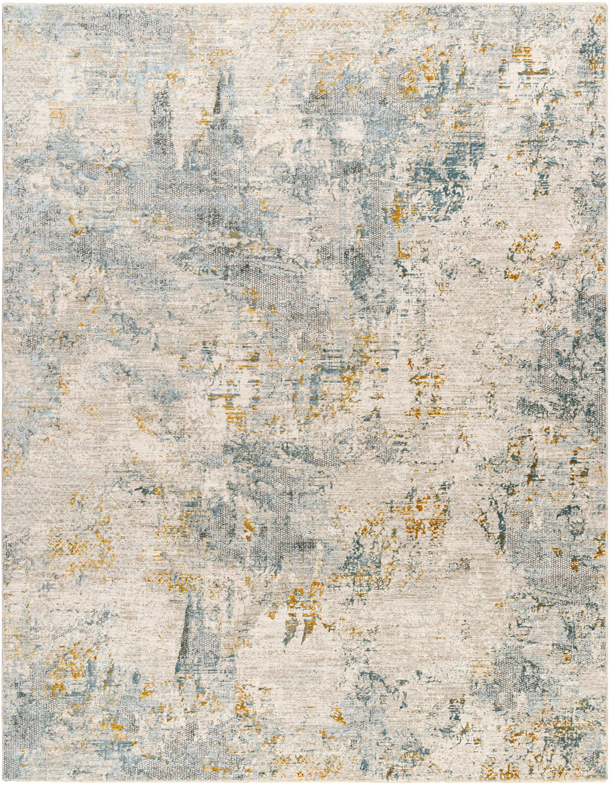 Chaya Textured Abstract Rug with Fringes