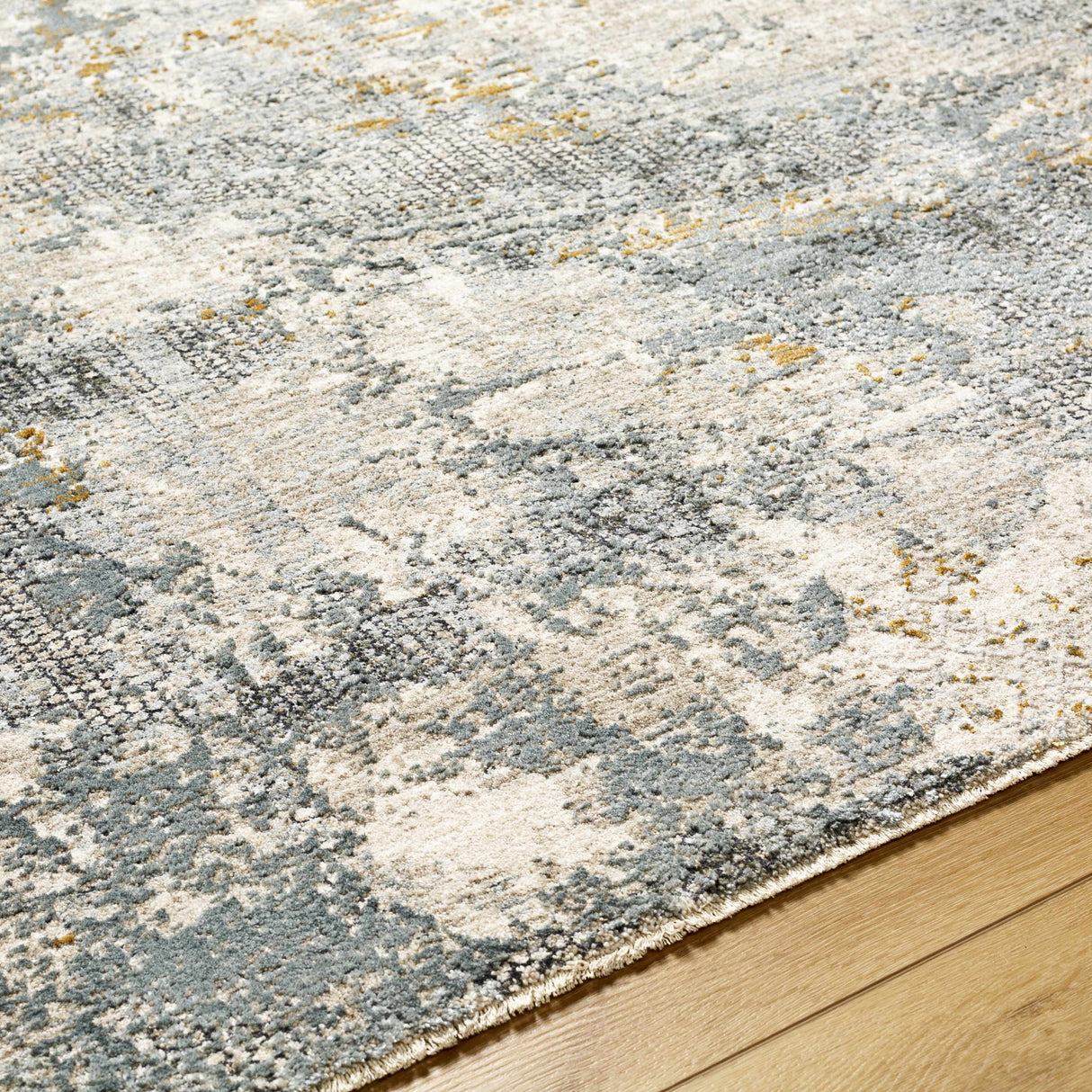Chaya Textured Abstract Rug with Fringes