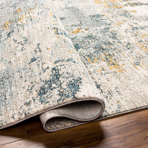 Chaya Textured Abstract Rug with Fringes