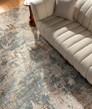 Chaya Textured Abstract Rug with Fringes