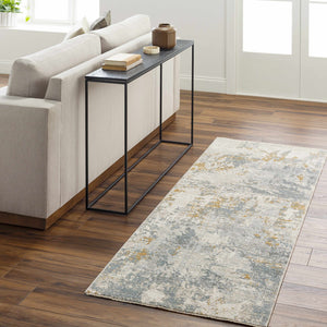 Chaya Textured Abstract Rug with Fringes