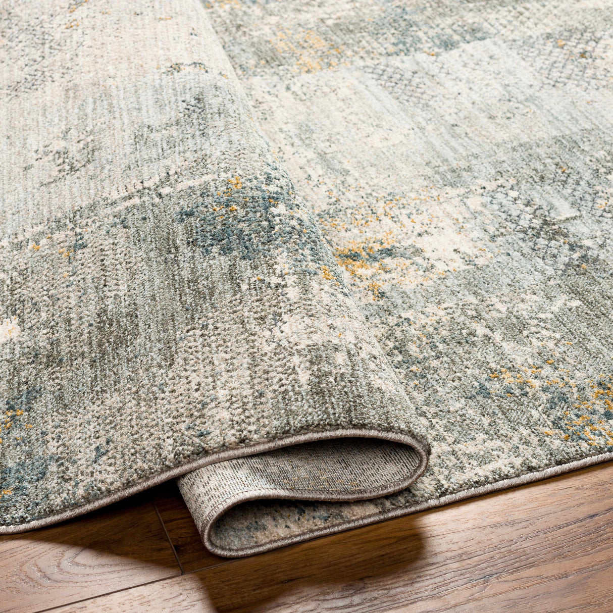 Elina Textured Abstract Rug with Fringes