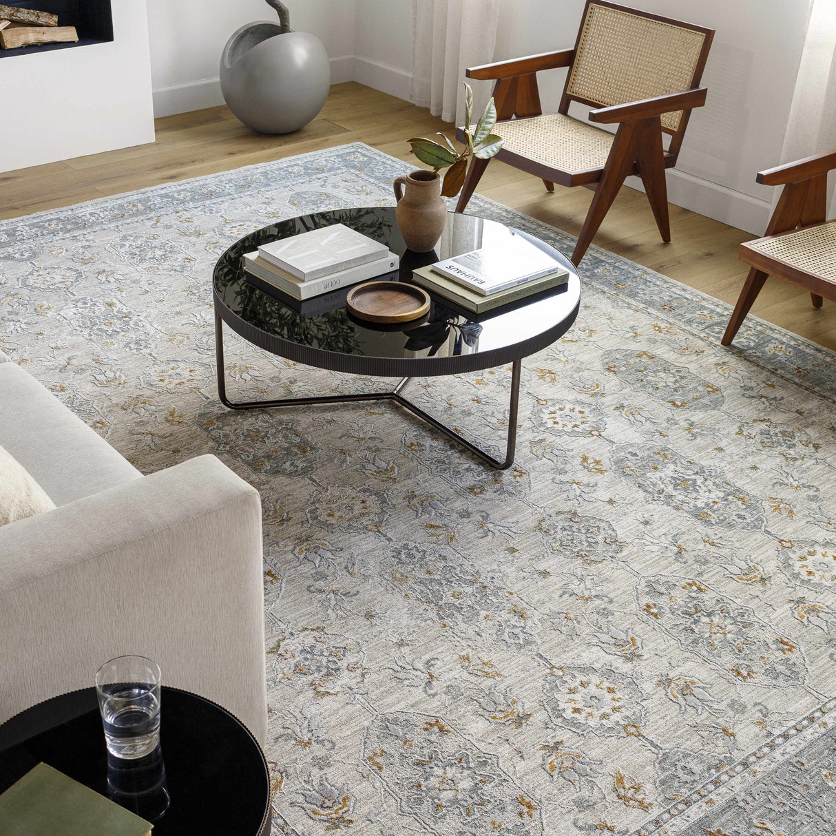 Greco Textured Rug with Fringes