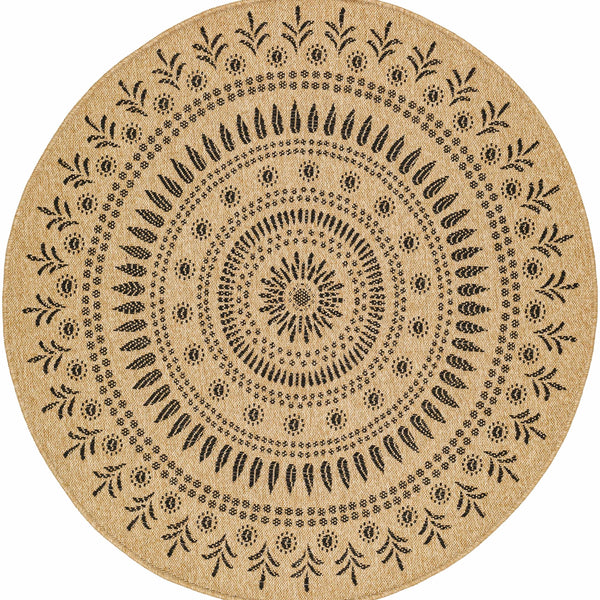Beata Round Faux Jute Rug