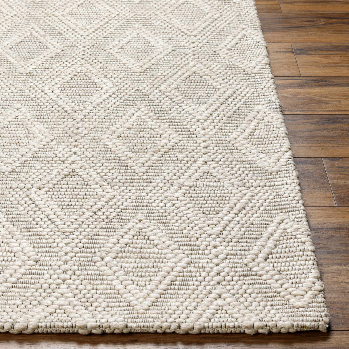 Kasib Beige Hand Woven Area Rug - Clearance
