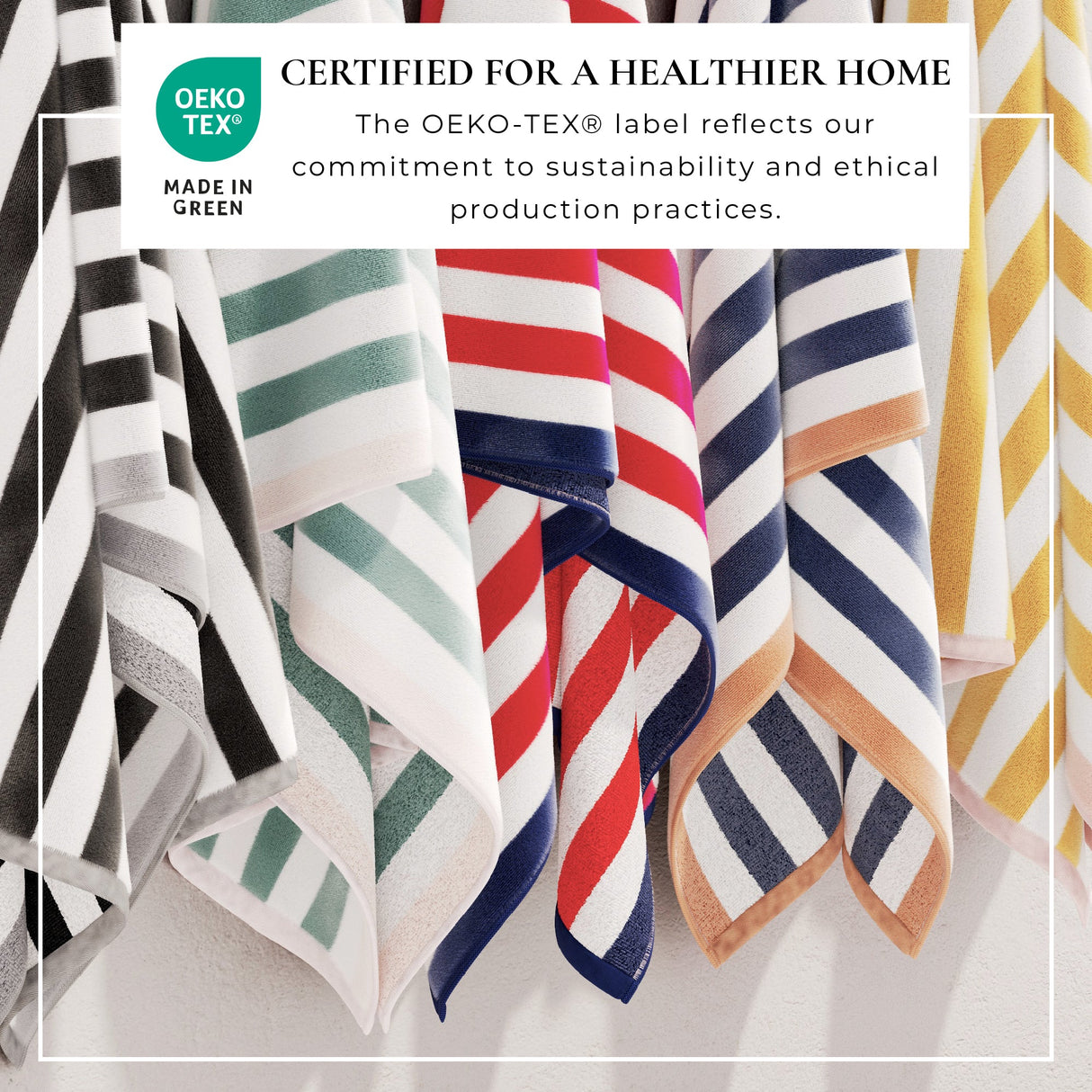 Oversized Striped Border Cabana Beach Towel - Santa Cruz