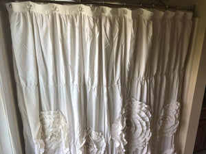 Serena Shower Curtain 72" x 72" Soft Brushed Poly with Ruching