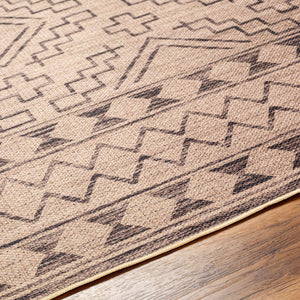 Halle Tan & Black Washable Area Rug - Clearance