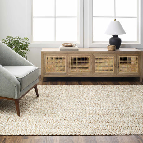 Elkie Cream Jute Area Rug - Clearance