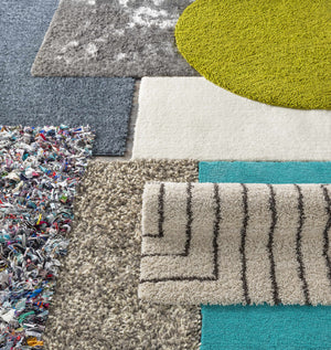 Frederika Solid Olive Green Wool Shag Rug - Clearance