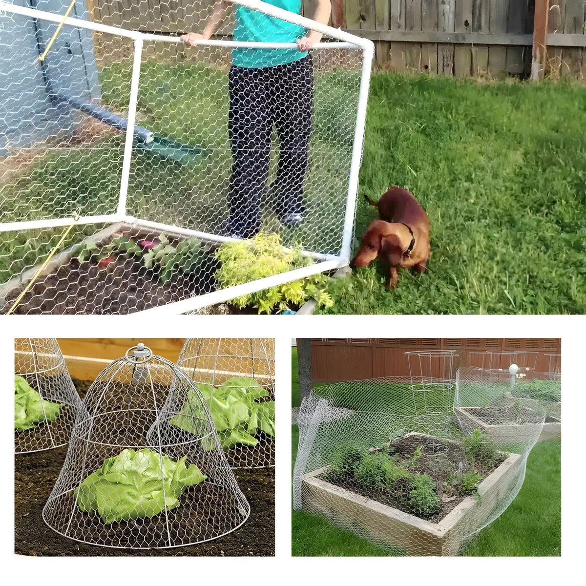 SHEN M Galvanized Metal Hexagonal Mesh Fence with Flexible Height - view 2