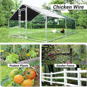 SHEN M Galvanized Metal Hexagonal Mesh Fence with Flexible Height - view 3
