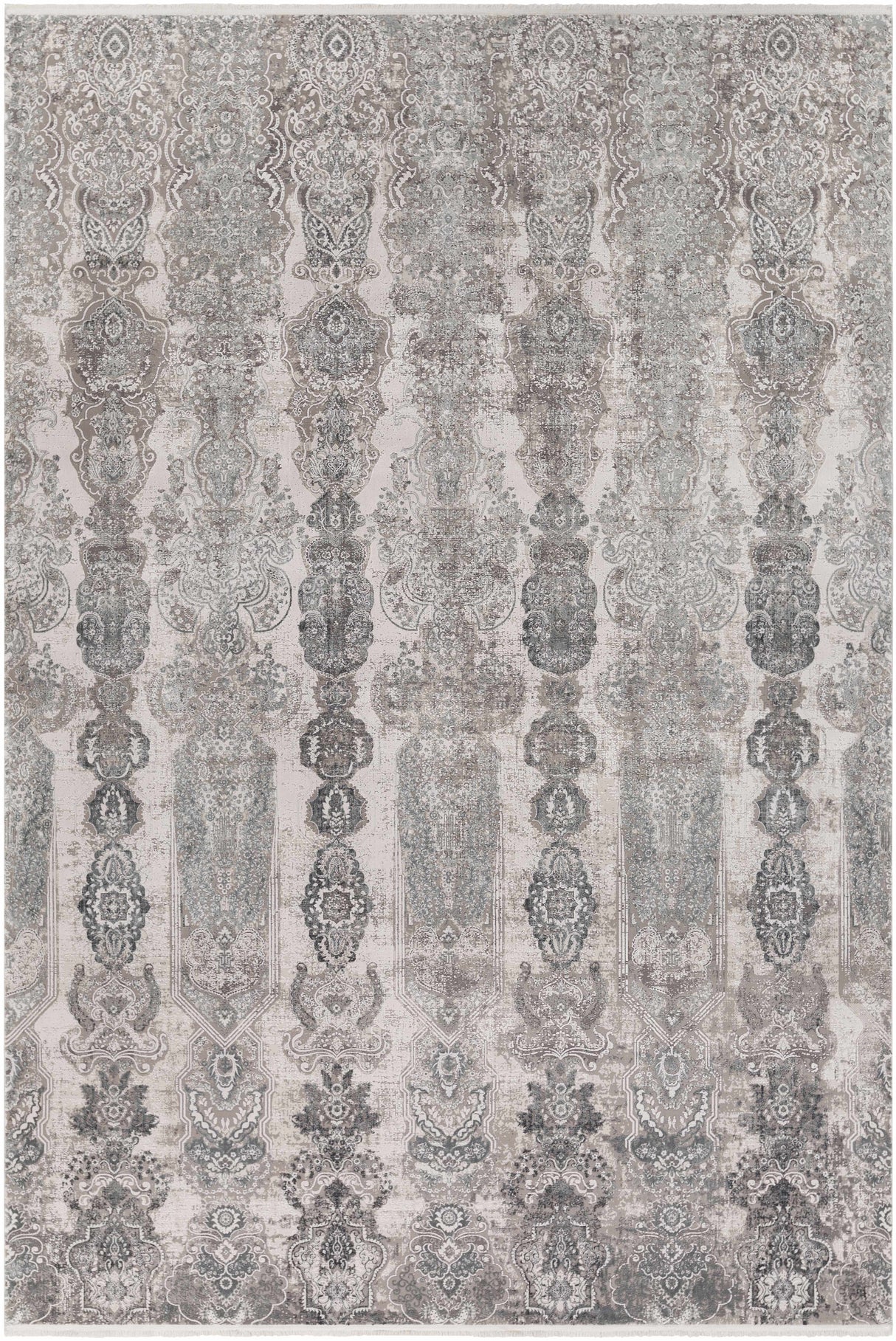 Shipdham Luxury Fringed Faux Silk Area Rug - Clearance