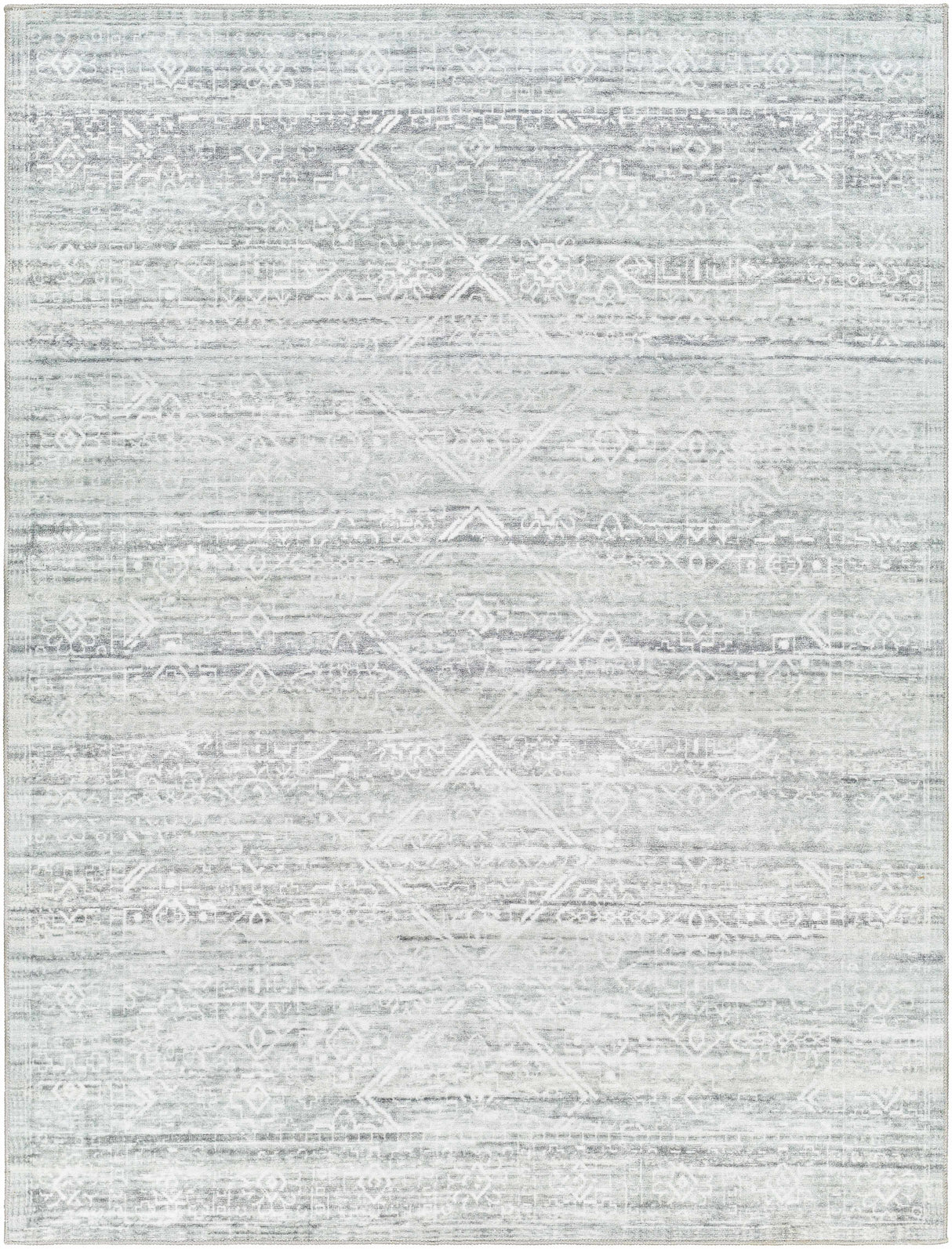Blake Light Gray Washable Area Rug - Clearance