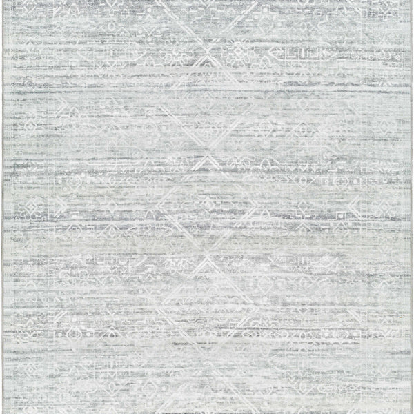 Blake Light Gray Washable Area Rug - Clearance