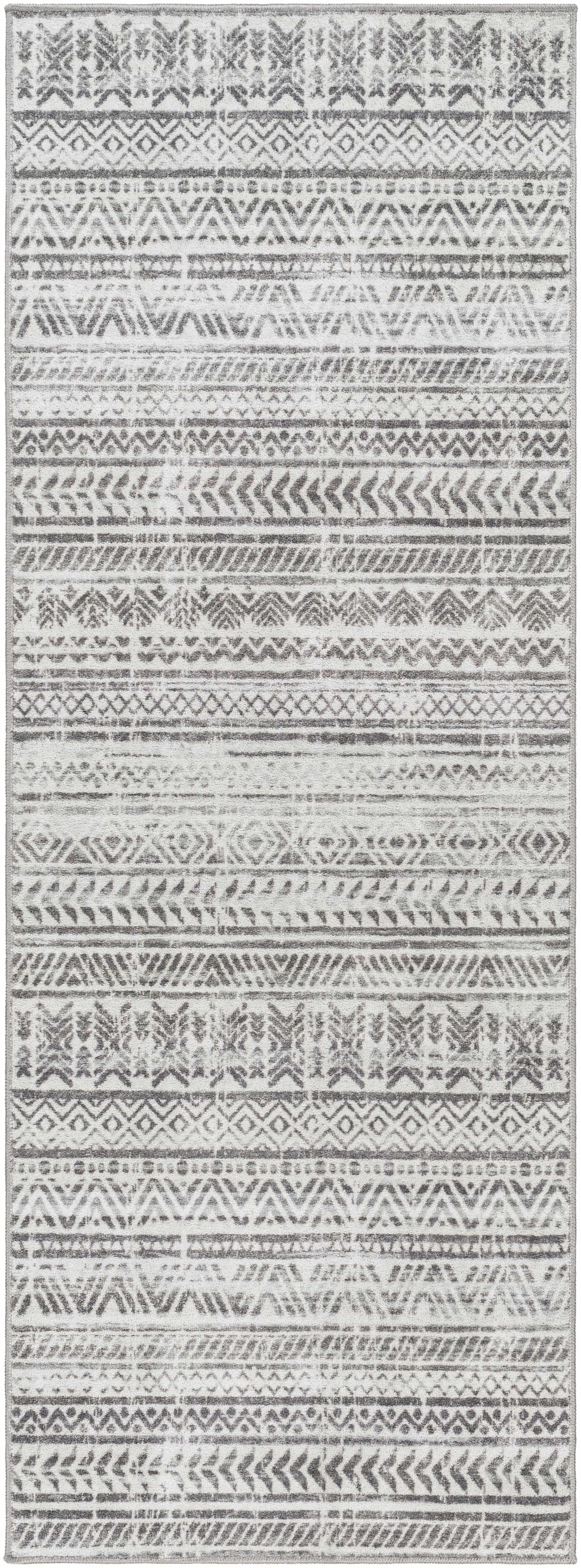 Ianna Light Gray Washable Area Rug - Clearance