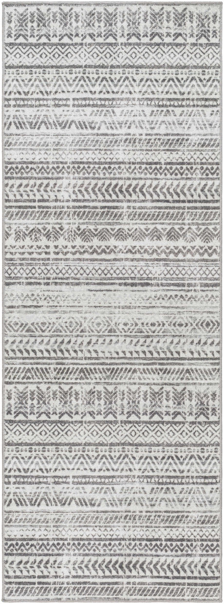 Ianna Light Gray Washable Area Rug - Clearance