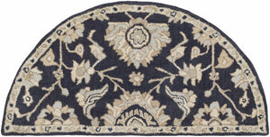Caesar CAE-1164 Black Floral Wool Rug