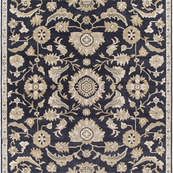 Caesar CAE-1164 Black Floral Wool Rug