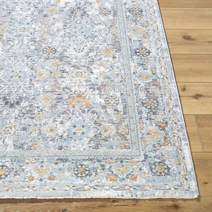 Finn Silver Blue Area Rug