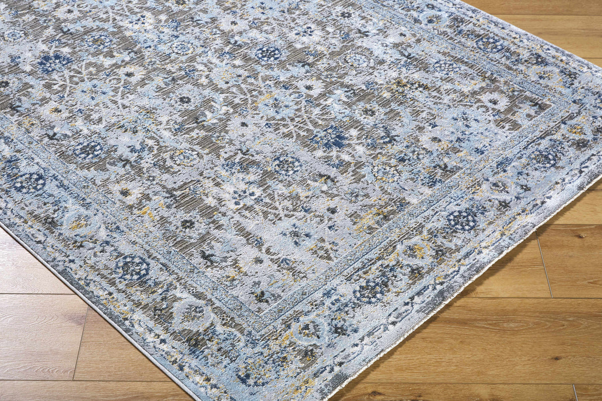 Finn Blue & Brown Area Rug - Clearance