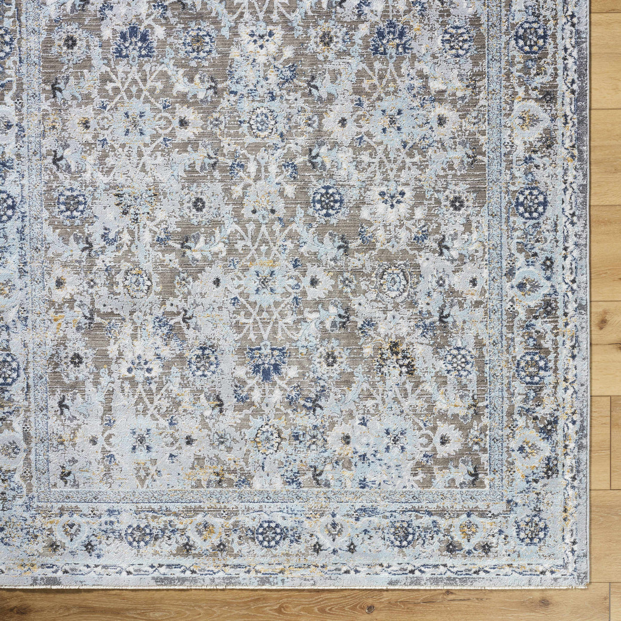 Finn Blue & Brown Area Rug - Clearance