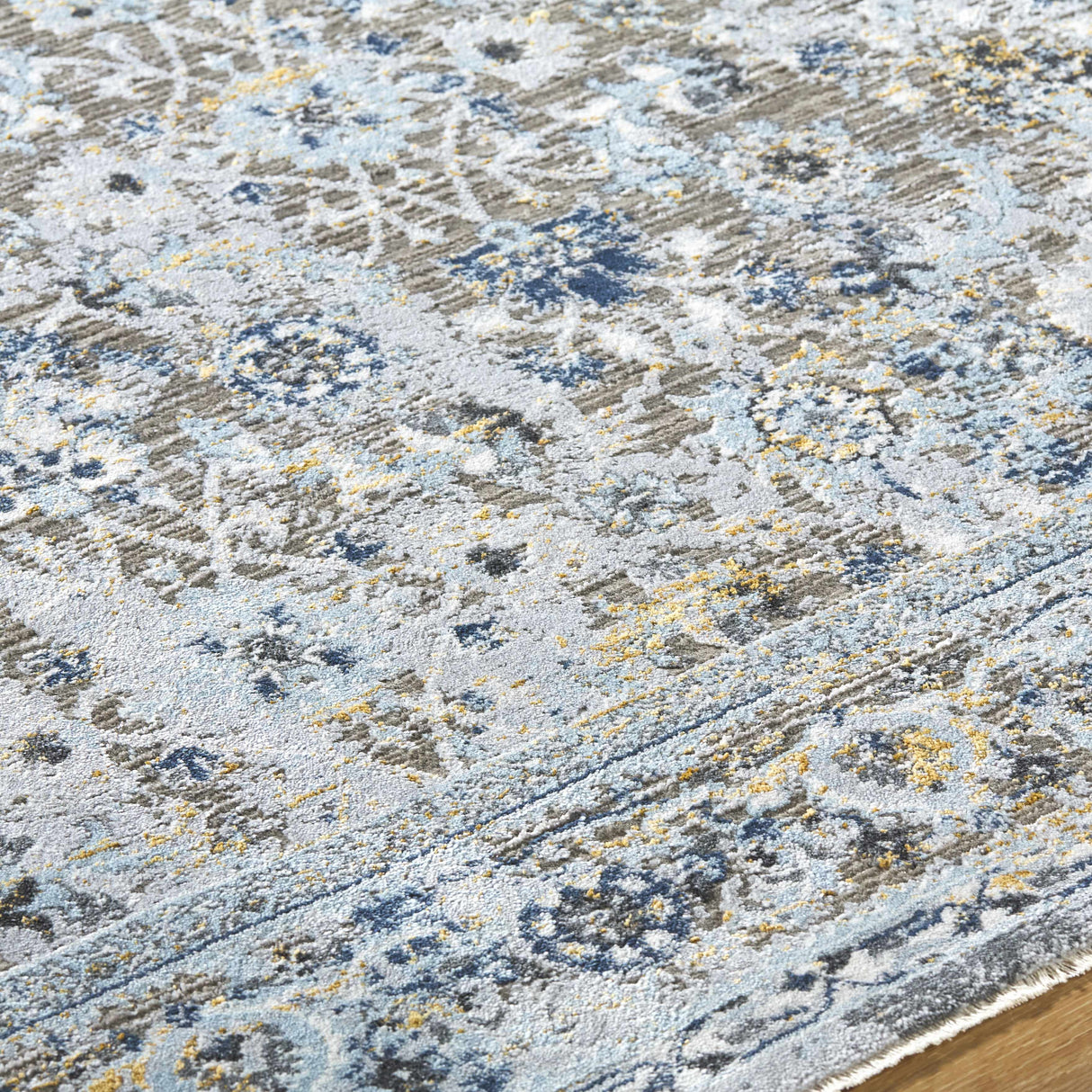 Finn Blue & Brown Area Rug - Clearance