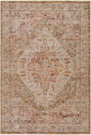 Alois Tan Rich Textured Traditional Rug
