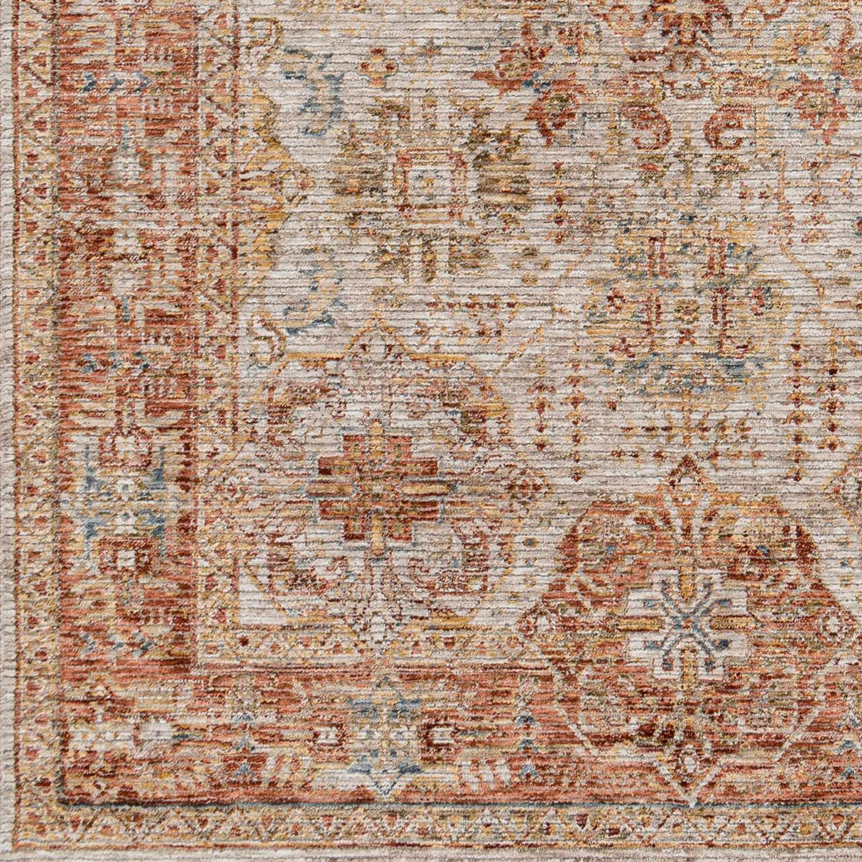 Ange Rust Rich Textured Traditional Rug