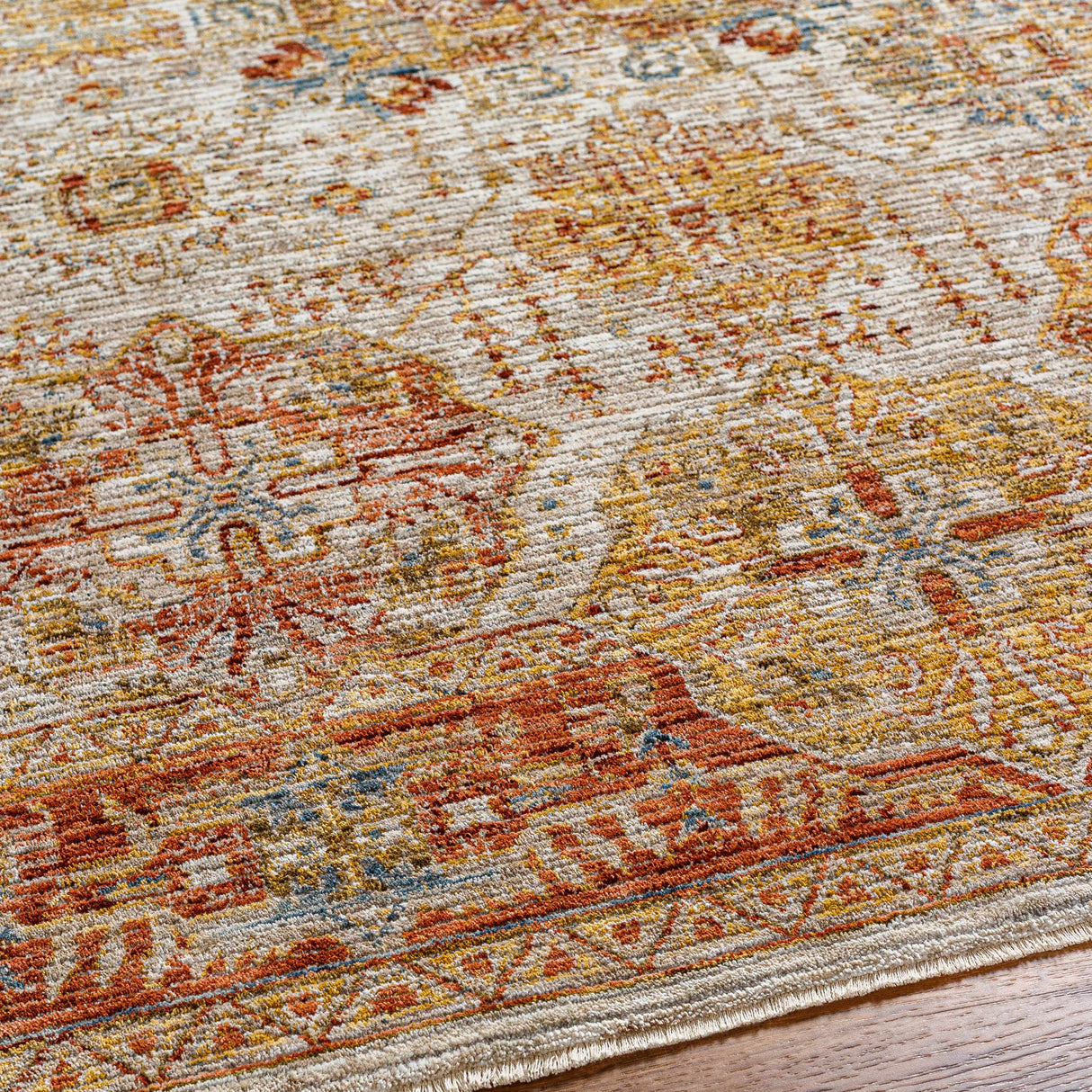 Ange Rust Rich Textured Traditional Rug