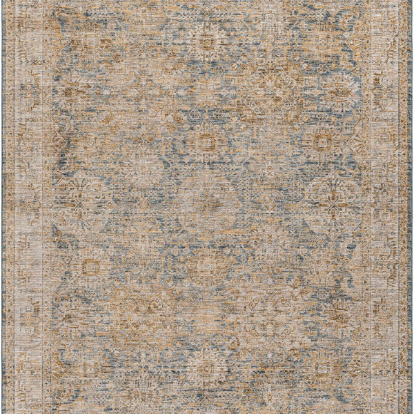 Ange Cream & Blue Rich Textured Rug