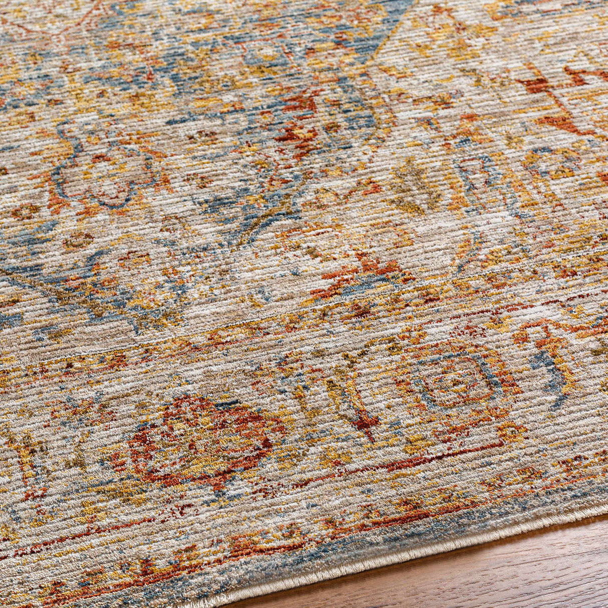 Cress Tan Rich Textured Traditional Rug