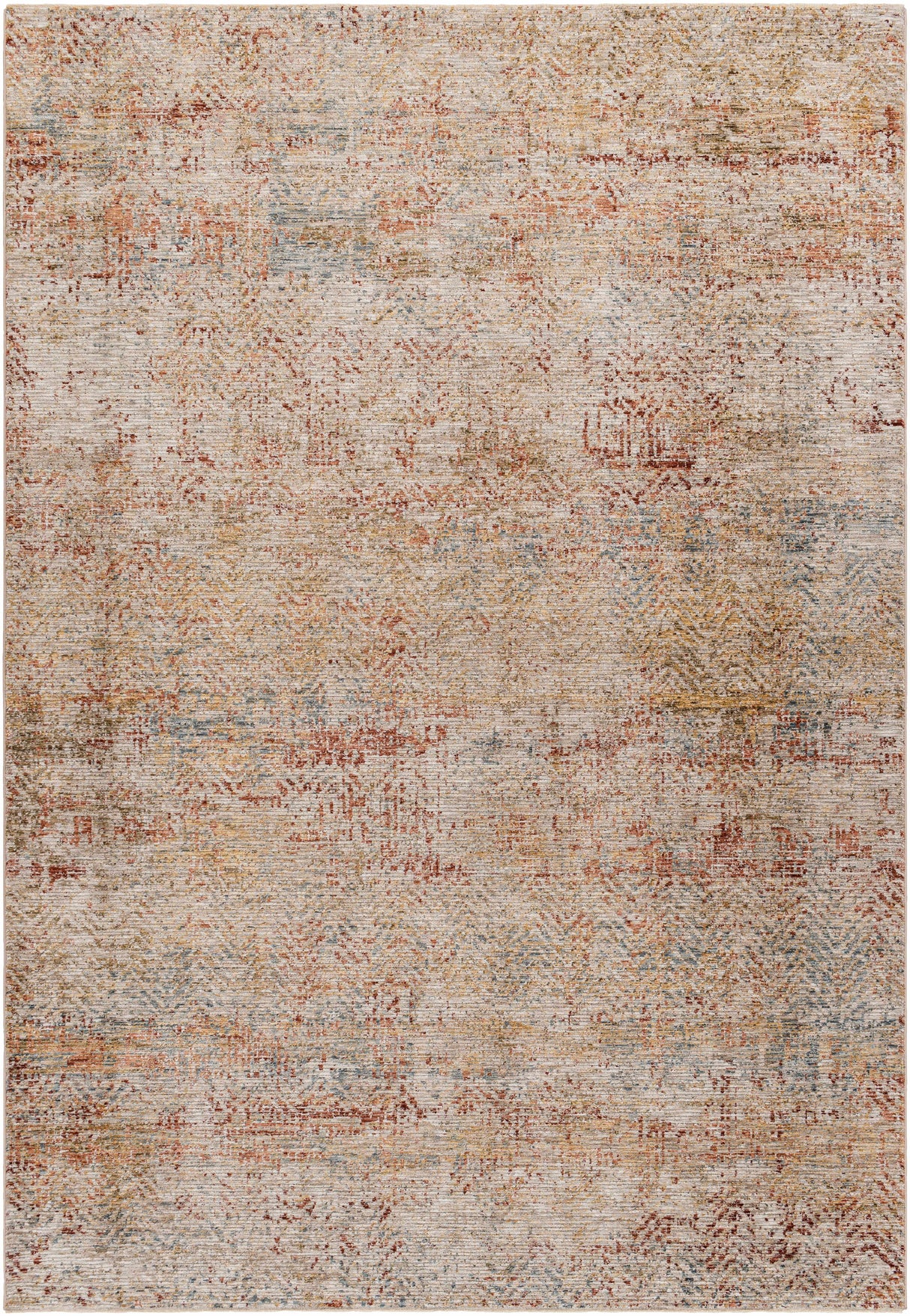 Sava Rust Rich Textured Traditional Rug