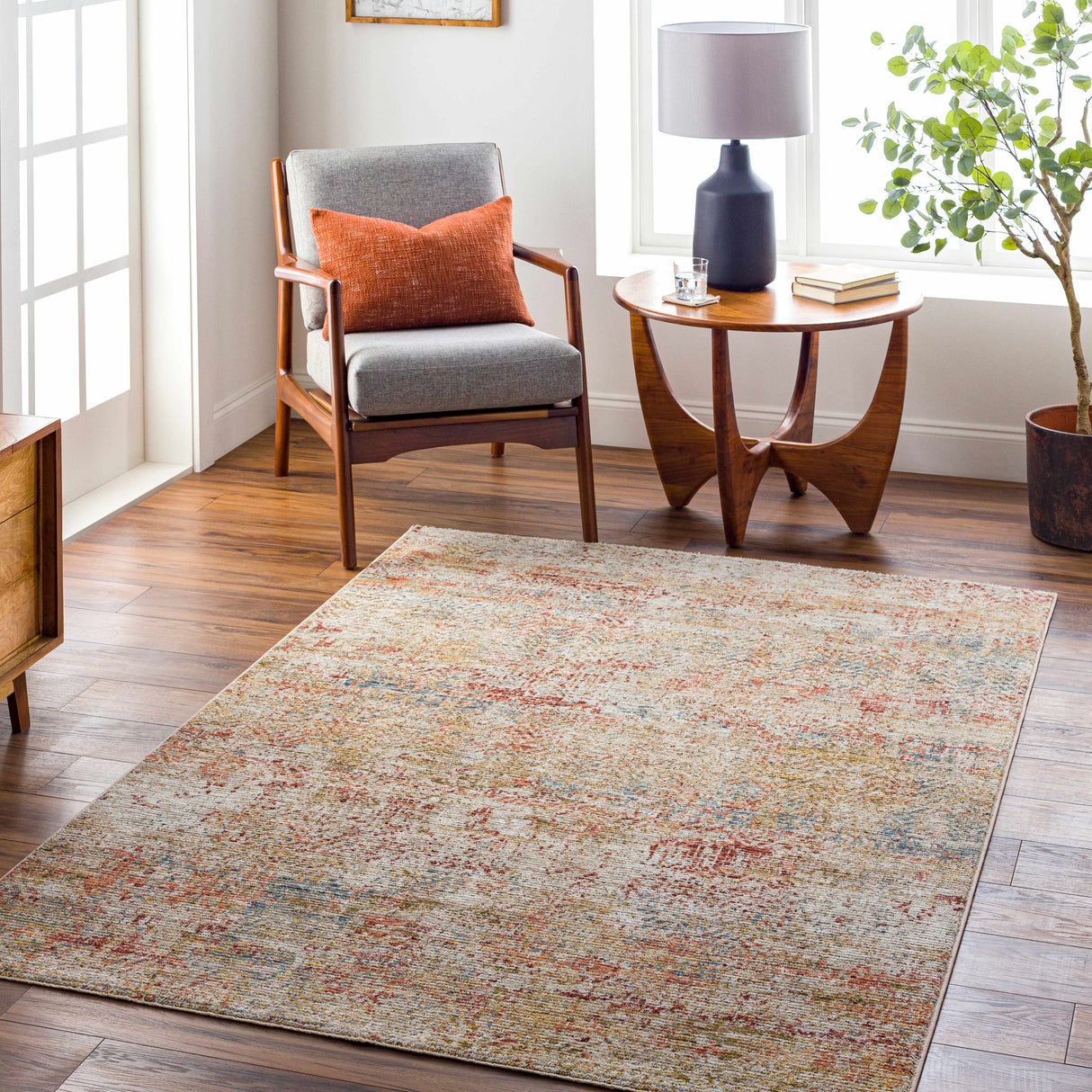 Sava Rust Rich Textured Traditional Rug