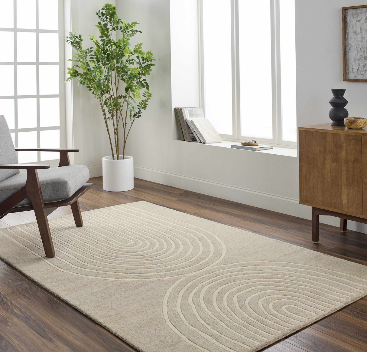 Fuat Tan Area Rug - Clearance