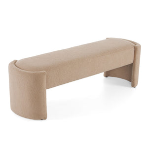 Simple Long Ottoman Bench with Plush Padded Seating