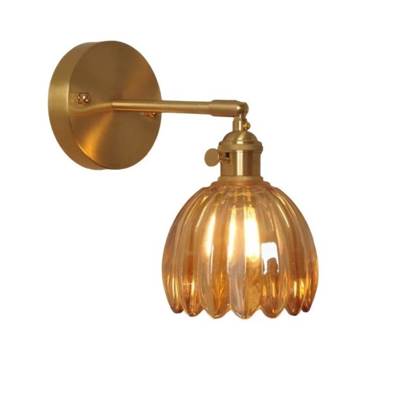 Tulip Glass Wall Lamp Retro Flower Bud Vintage Wall Light
